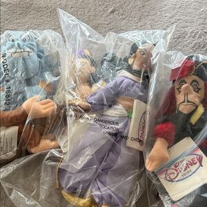 Disney Aladdin Plush bean bag  Set - NWT
